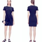 Theory Dakui-Persina Navy Tie Front Tee Shirt Dress Photo 1