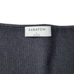 Babaton Adelaide Sculpt Knit Black Short Sleeve Square Neck Crop Top Size L Photo 4