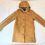 Gap Vintage Y2K  Suede Hooded Winter Coat - Tan/Brown - Women’s XS / Girl’s XL Photo 8