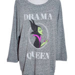 Disney  Gray Maleficent Drama Queen T-Shirt NWT Size XXL Junior Photo 0