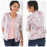 Chico's Multi-Print Linen Jacket Paisley Vanity Size 0 (Small) Style 570179483 Photo 1