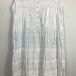 Flair Brand White Tiered Sequin Corset Lace Up Dress Size L Photo 6