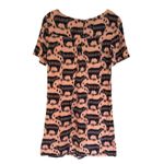 Maeve  Anthropologie Zola Bear Shift Dress Women's 4 Blush Navy Boho Hippie Retro Photo 8