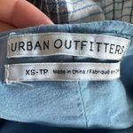 Urban Outfitters  Blue & Gray Romana Plaid Linen Shift Overall‎ Dress Size XS Photo 4