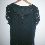 Enfocus Studio EnFocus 16W Short Sleeved Black Dots Pocketed Mini Dress Plus Funeral Photo 2