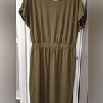 Halara NEW- Boat Neck Short Sleeve Backless Crisscross Curved Hem Midi Dress Photo 0