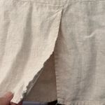 kim rogers Vintage Beige Linen Short Sleeve Blouse Sz M Photo 2