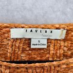 FAVLUX  Yellow Crop Chenille Ribbed Sleeve Y2K VTG Academia Cozy Sweater Small Photo 12