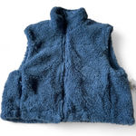 Dry Goods  Blue Reversible Sherpa Vest Photo 0