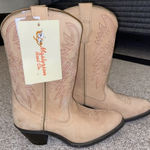 Tan Leather Point Toe Cowgirl Boots Size 8 Photo 0