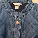 Christopher & Banks Christopher Banks Quilted denim Vest button front medium Photo 1