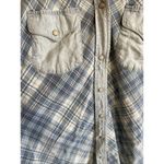 Lucky Brand Womens Blue Chambray Plaid Long Sleeve Button Up Shirt Size XL Photo 7