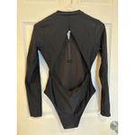 Forever 21  Black Long Sleeve Zipper Bodysuit‎ Sexy Cut Out Back Party Clubwear Photo 2