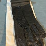 Christian Dior Vintage Ladies Black Evening Gloves Calfskin MWT Gants 6.5 Photo 4