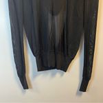 Alexander Wang Knit Hoodie Black Wool Sweater w/ Back Cut Out Sz XS *Flaws* Photo 3