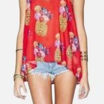 Show Me Your Mumu Red Floral Pineapple tunic xs Photo 0