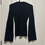 Black cutout flared sleeve knit sweater top Photo 4