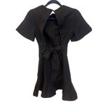 Black Short Sleeve blue Jean Mini Dress S Photo 1