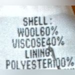 Anthropologie sz M Womens Tulle White Wool Collared Chunky Button Coat Preppy Photo 3