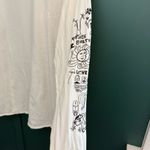 We The Free Free People Up to Us Doodle Organic Tee White Long Sleeve Slouchy Photo 5