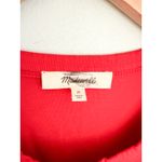 Madewell | NWOT Cotton Perfect Crewneck Tee in Ruby Red | Sz M Photo 3