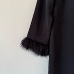 NWT CeCe Long Sleeve Moss Crepe Dress With Feather Cuff Black Size 2 Photo 8