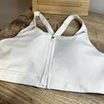Gymshark Women’s Small Essential White Sports Bra Front Zip Photo 0