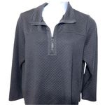 Croft & Barrow  black quilted style quarter zip up top. Photo 0