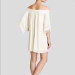 AQUA Gauze Off The Shoulder Tassel Mini Dress In Coral Photo 7