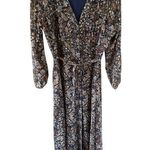 Natural Life  Navy Paisley Tie Waist Maxi Dress Photo 0