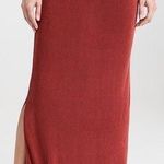 NWT ANNA OCTOBER Kerry Terracotta Lingerie Maxi Skirt Sz L Red Size L Photo 1