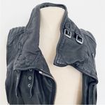 All Saints black leather moto vest NEW Photo 3