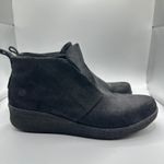 Born Black Suede Wedge Ankle Boots Women's Size 9 bootie Photo 3