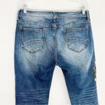 Driftwood  Floral Embroidered Audrey Raw Hem Jeans Size 31 Photo 6