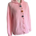 Soft pale pink Hand loomed sweater Cardigan. Size M Photo 1