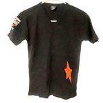 Thierry Mugler Size Medium Black Star Graphic Cotton Short Sleeve Top Photo 0