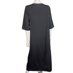 Bryn Walker  Lagenlook Black Light Linen Midi Dress Photo 8