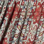 Forever 21  medium smocked waist maxi hippie skirt raw hem Photo 4