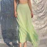 ZARA Light Green A-Line Skirt Photo 3