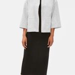 Eileen Fisher  Organic Linen-Cotton Blend Ticking Stripe Jacket in White Size XS Photo 12