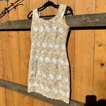 Vintage floral dress by cw dresses‎ size small Tan Photo 3