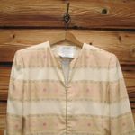 Mary McFadden Vintage 90's Brocade Jacket Pink Size 6 Photo 3
