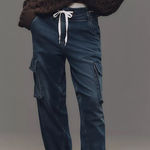 Pilcro Anthropologie High Rise Cargo Jogger Denim Knit Stretchy Jeans Smal Photo 0