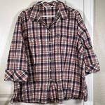 Riders By Lee Women's Riders Lee Pink Purple Plaid Button Down Casual Shirt Size 2X EUC #6614 Photo 1