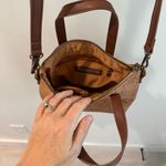 Antik Kraft  Camel Brown Floral Faux Leather Crossbody Bag Photo 2