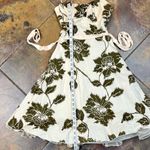 Ruby Rox  Cream And Brown Floral Sundress Pink Waist Ribbon 5 Photo 6