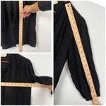 Nation Ltd Black Textured Tiered Dress Long Sleeve Tie Neck Sz S USA Photo 6