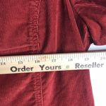 L.L. Bean ladies Corduroy button up fall chore coat Jacket size medium Red Photo 6
