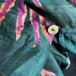 VIX Paula Hermanny Dione Caftan Coverup Faux Wrap Leaves Green Small NWOT Photo 2