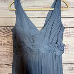 David's Bridal  Long Mesh Dress with Cowl Back Detail STYLE# F15933 18 Photo 3